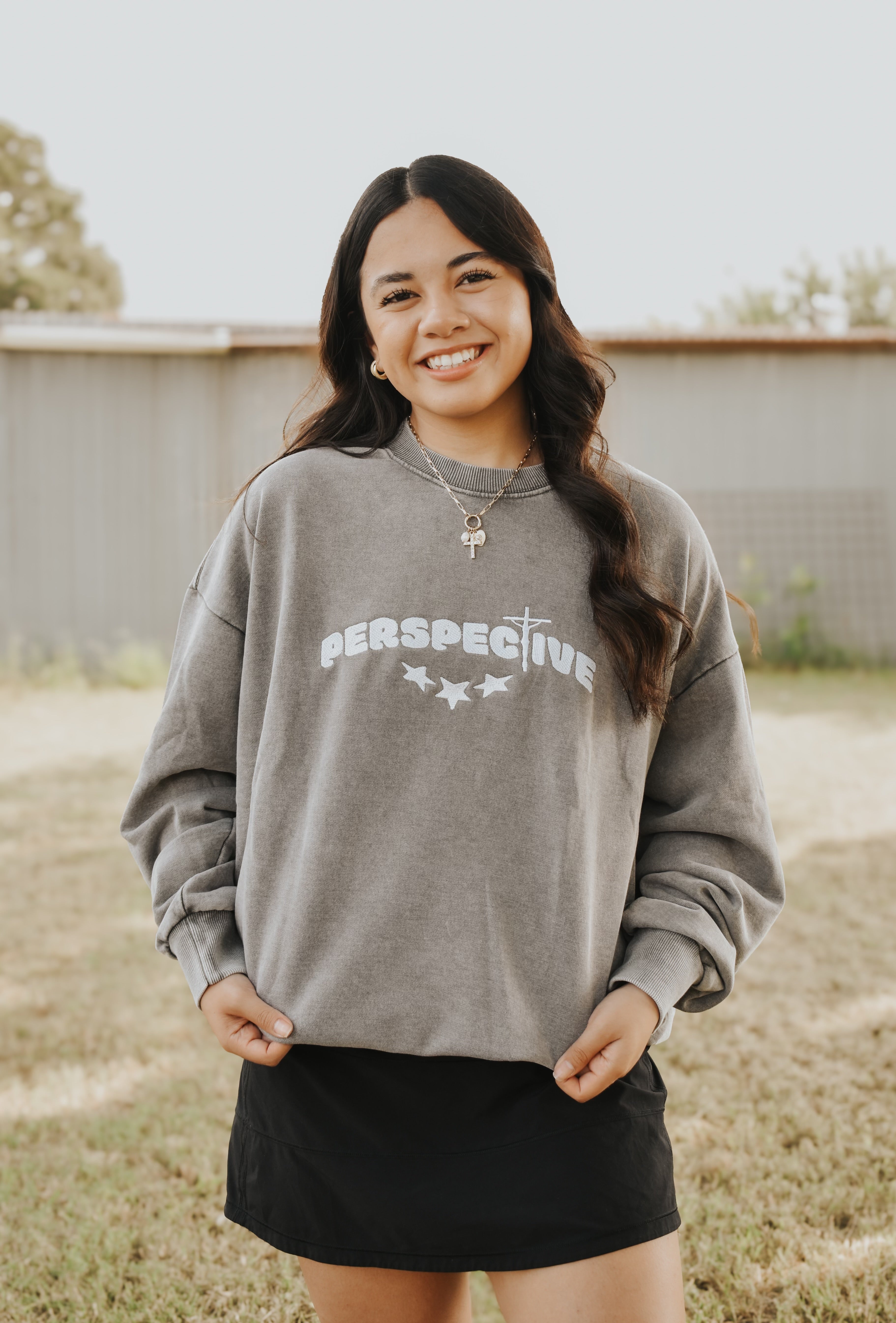 Perspective Gray Crewneck