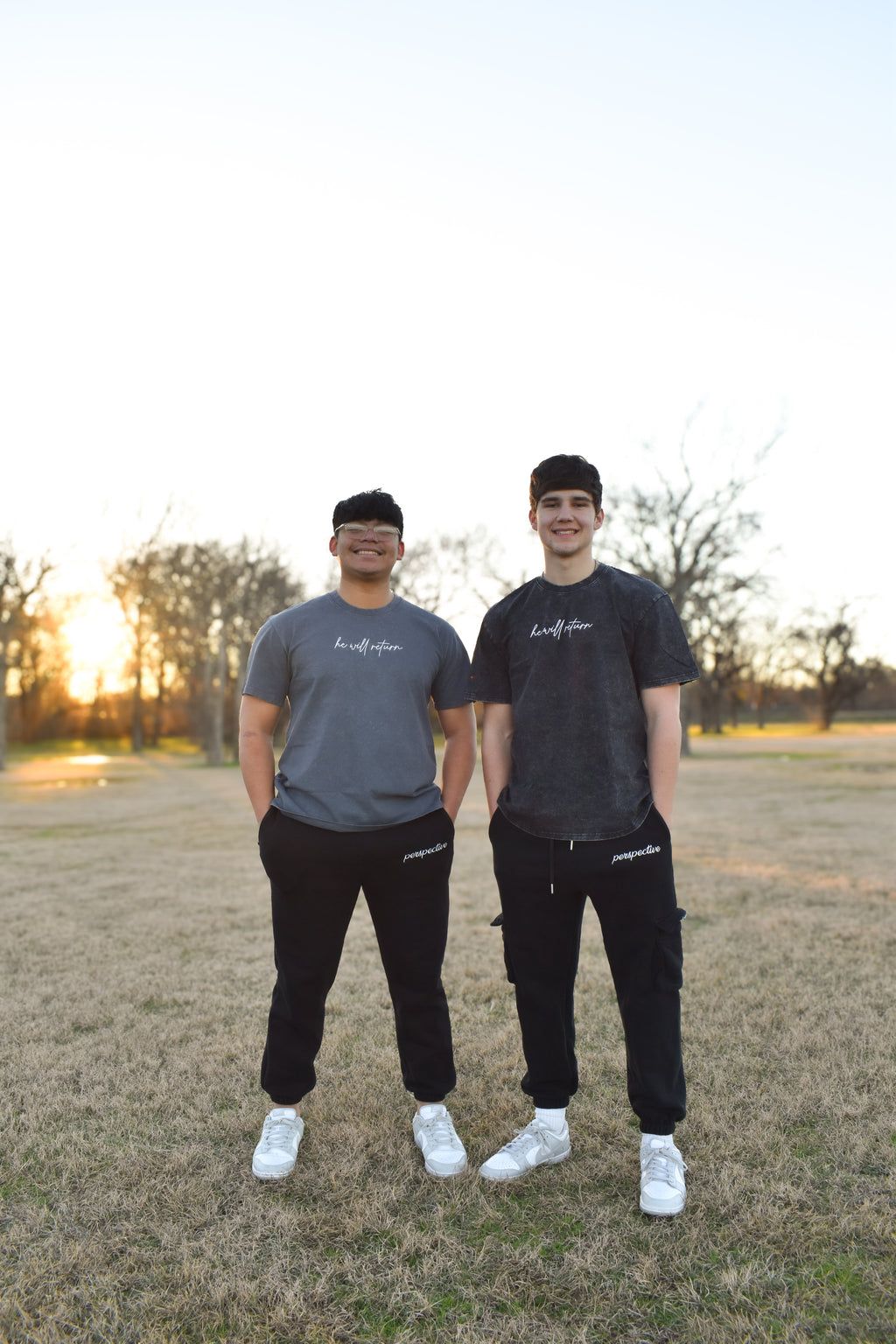 Perspective “he will return” Black Sweatpants
