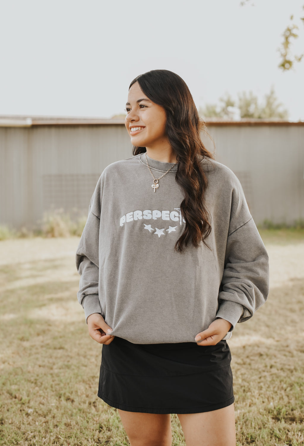 Perspective Gray Crewneck