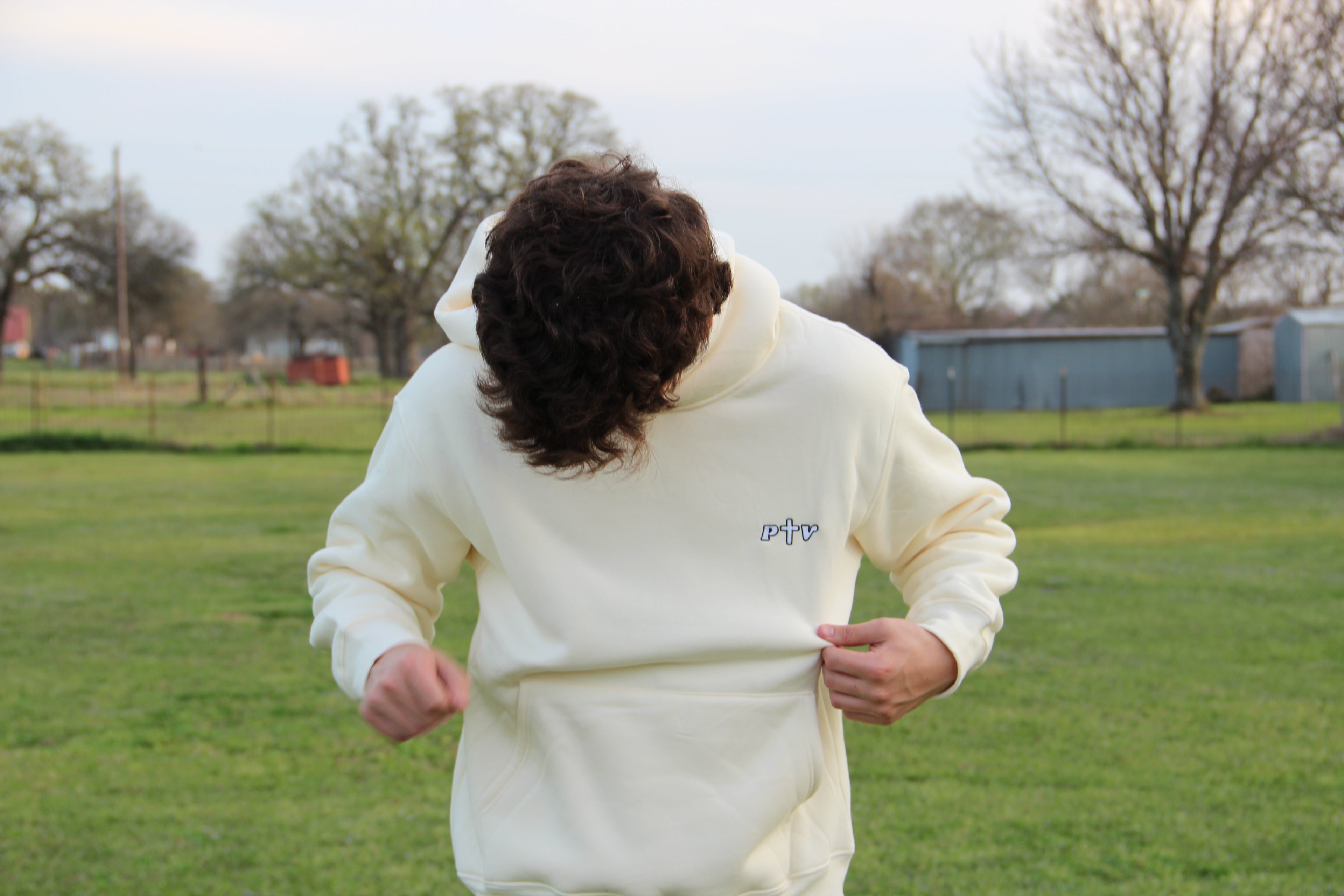 Perspective “logo” Cream Hoodie