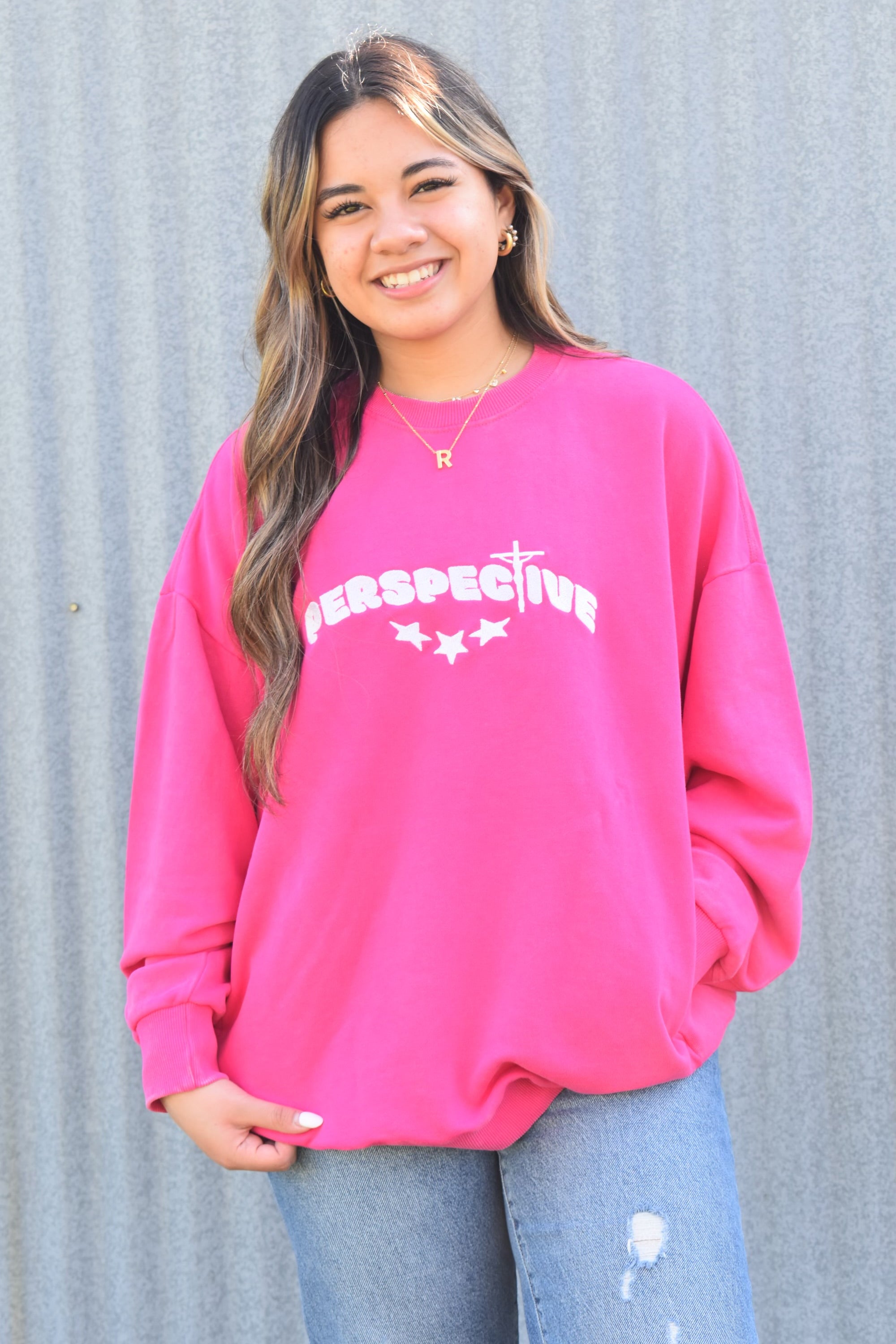 Perspective Hot Pink Crewneck