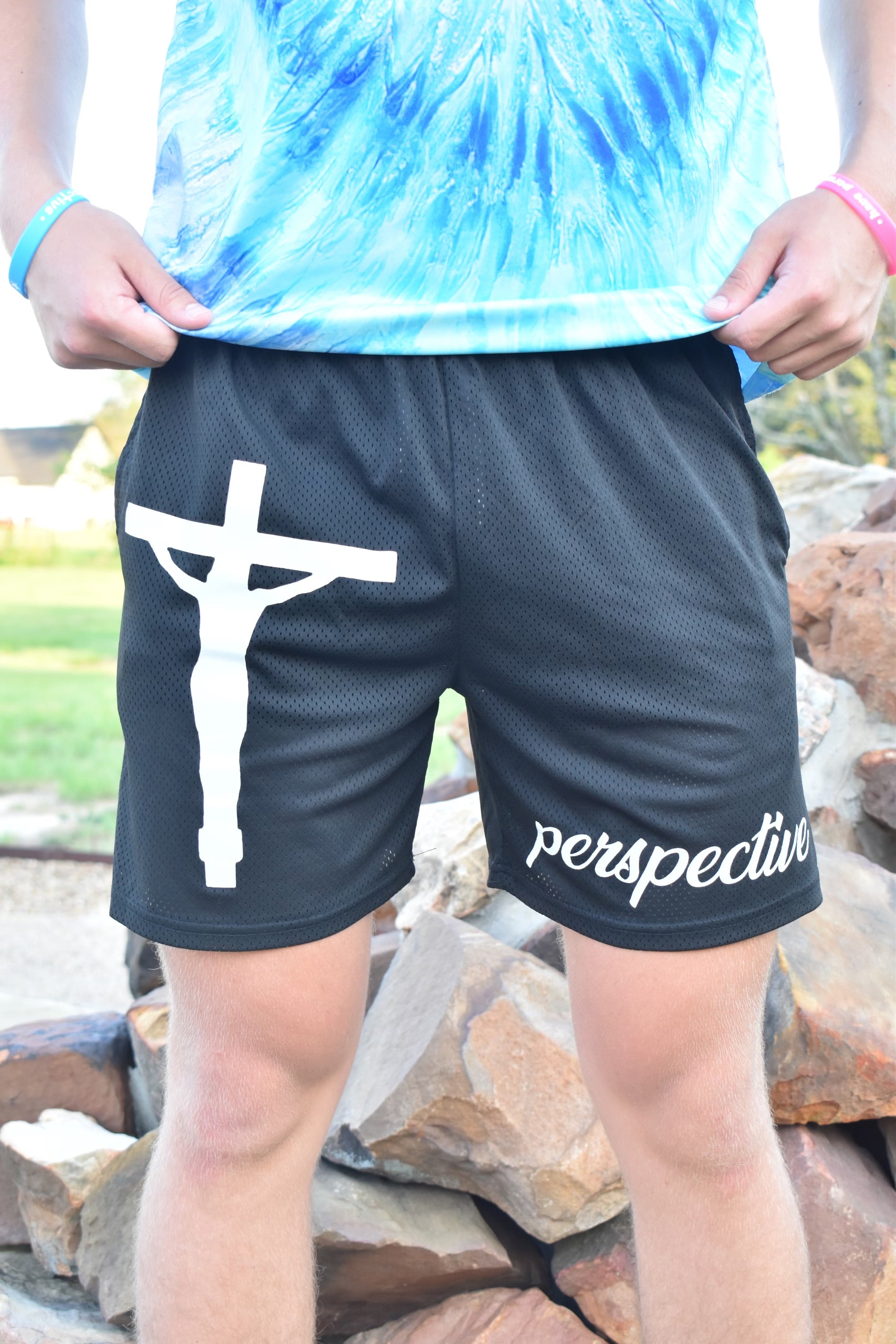 Perspective Black Shorts
