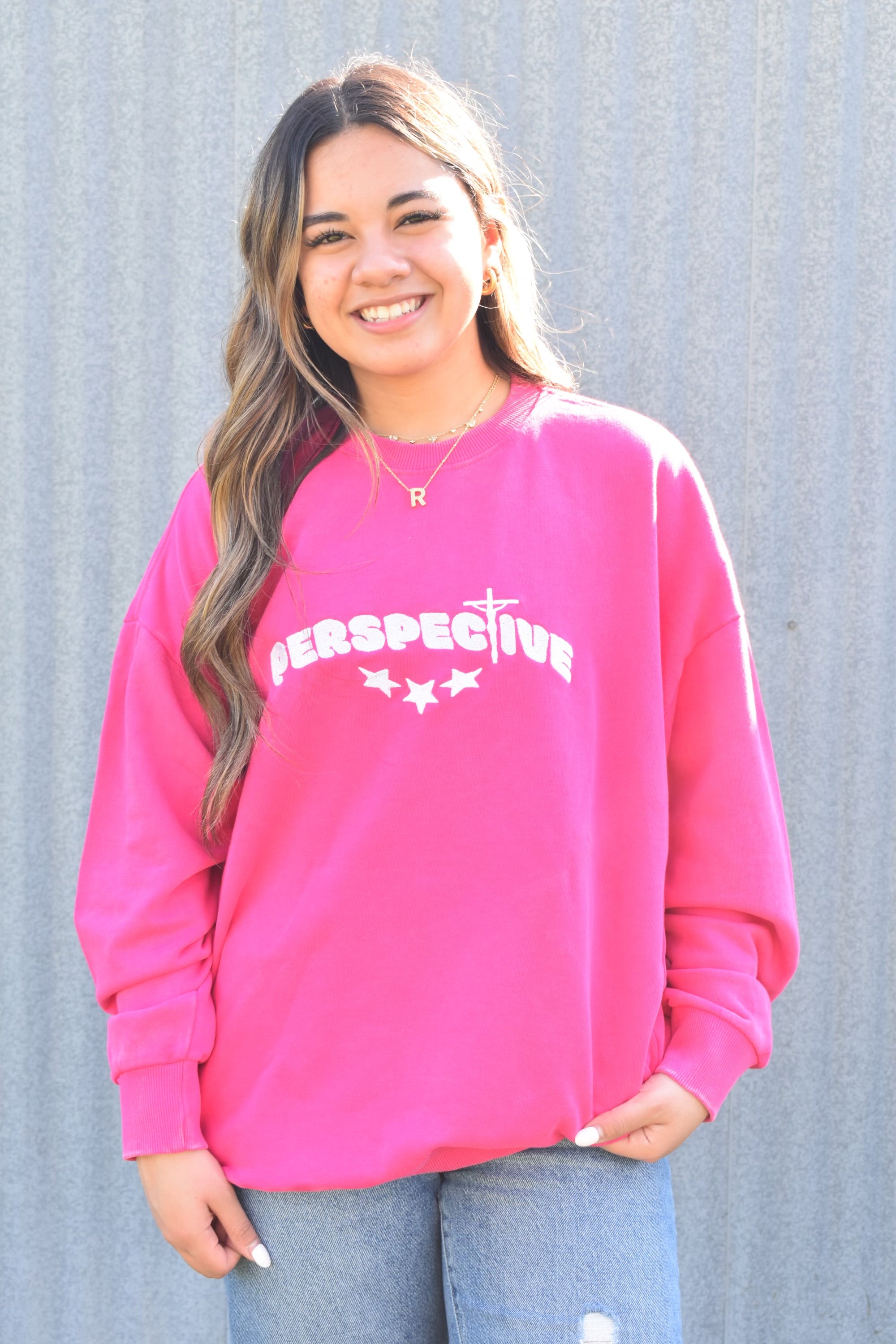Perspective Hot Pink Crewneck