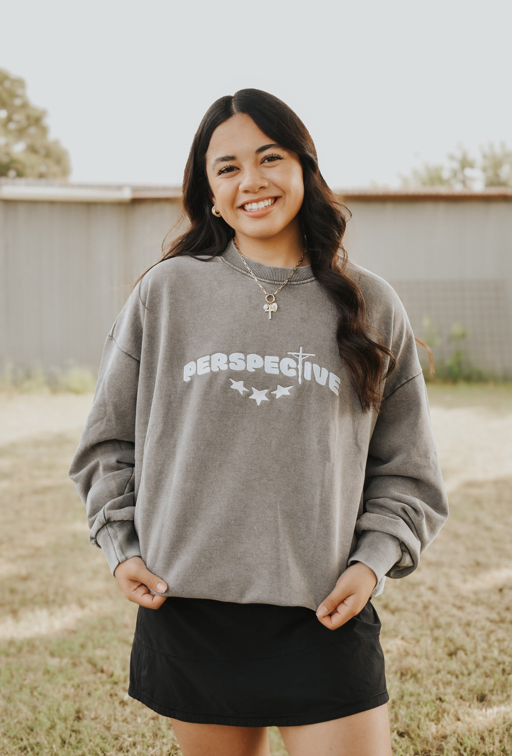 Perspective Gray Crewneck