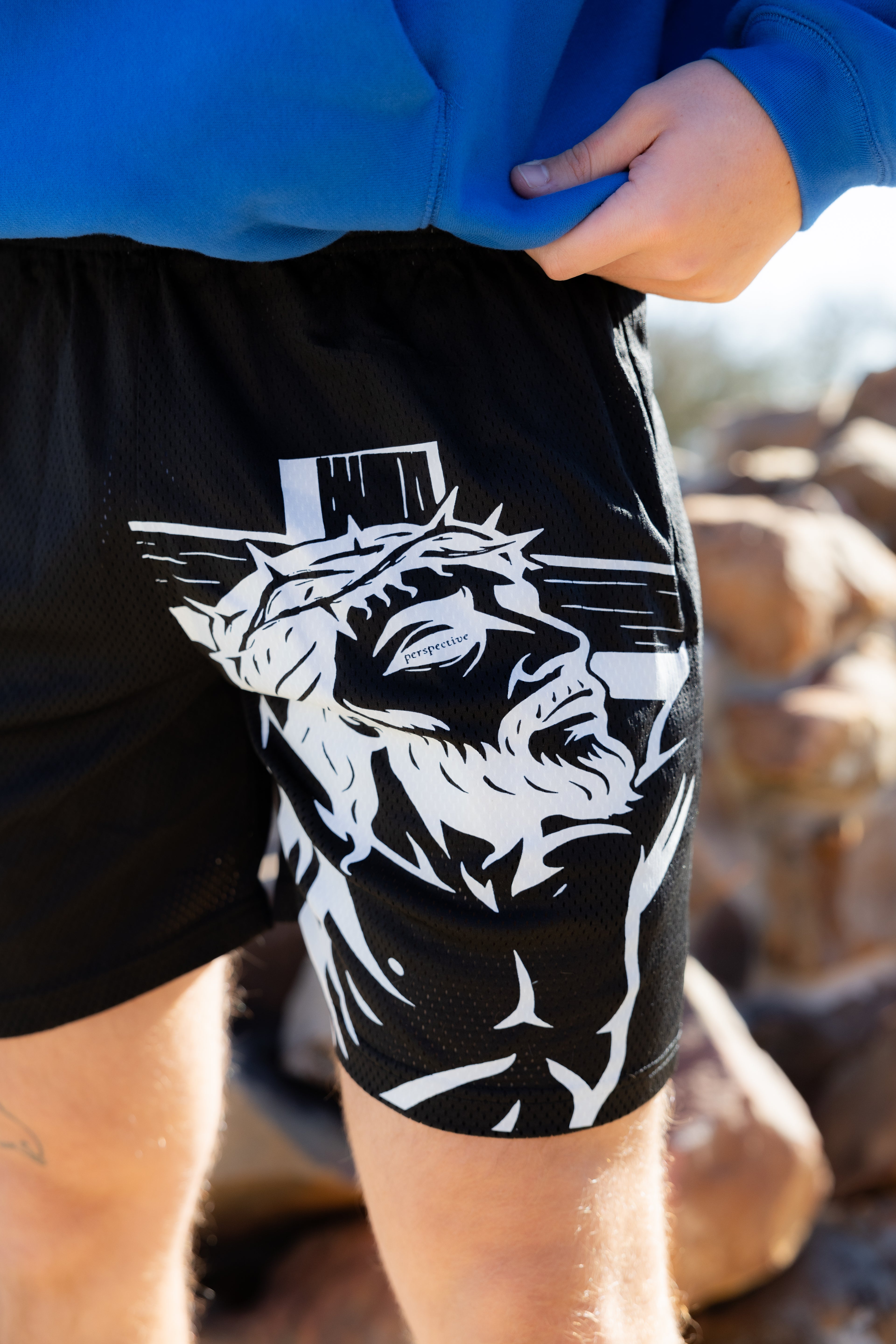 Perspective “vision” Black Shorts