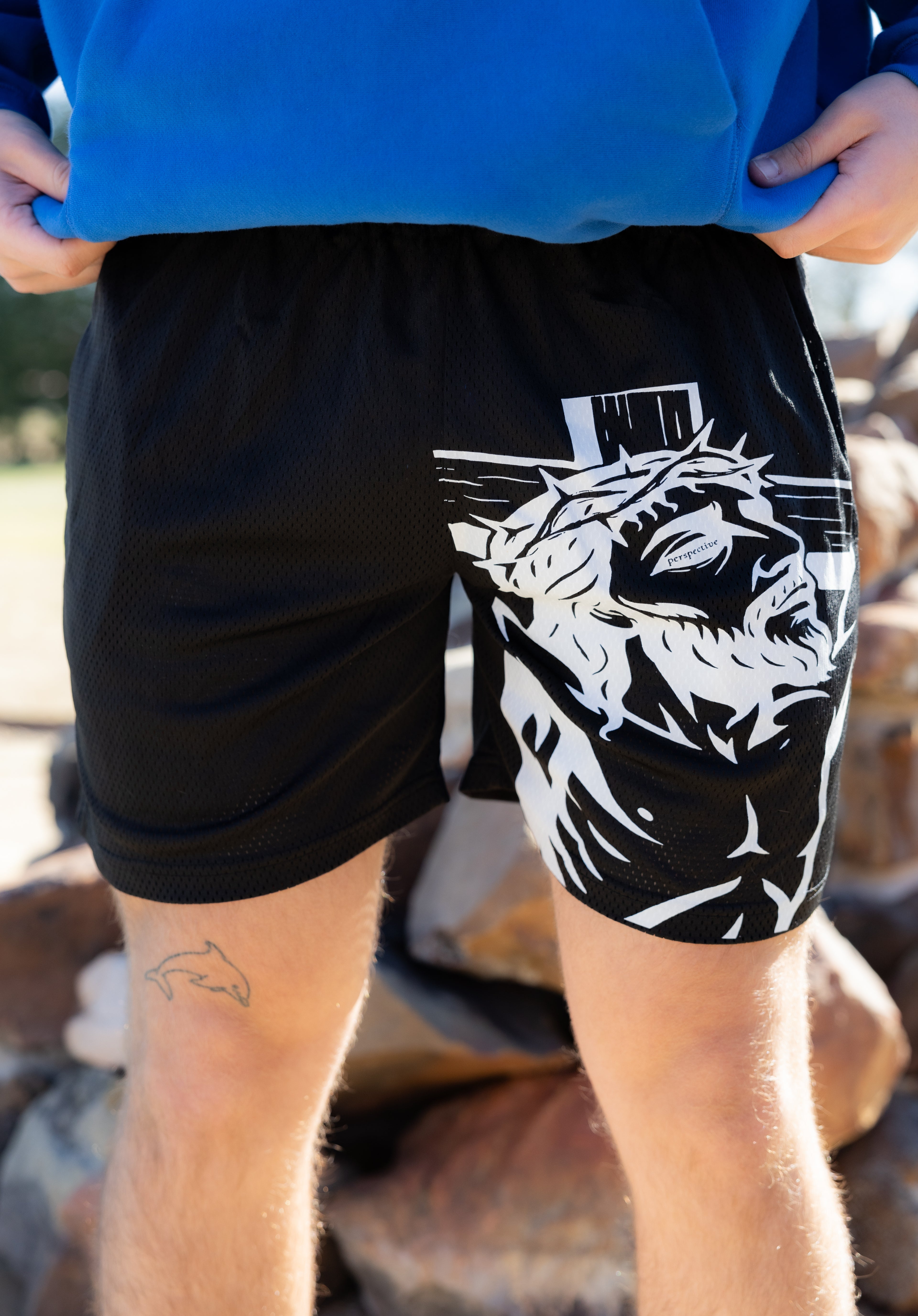 Perspective “vision” Black Shorts