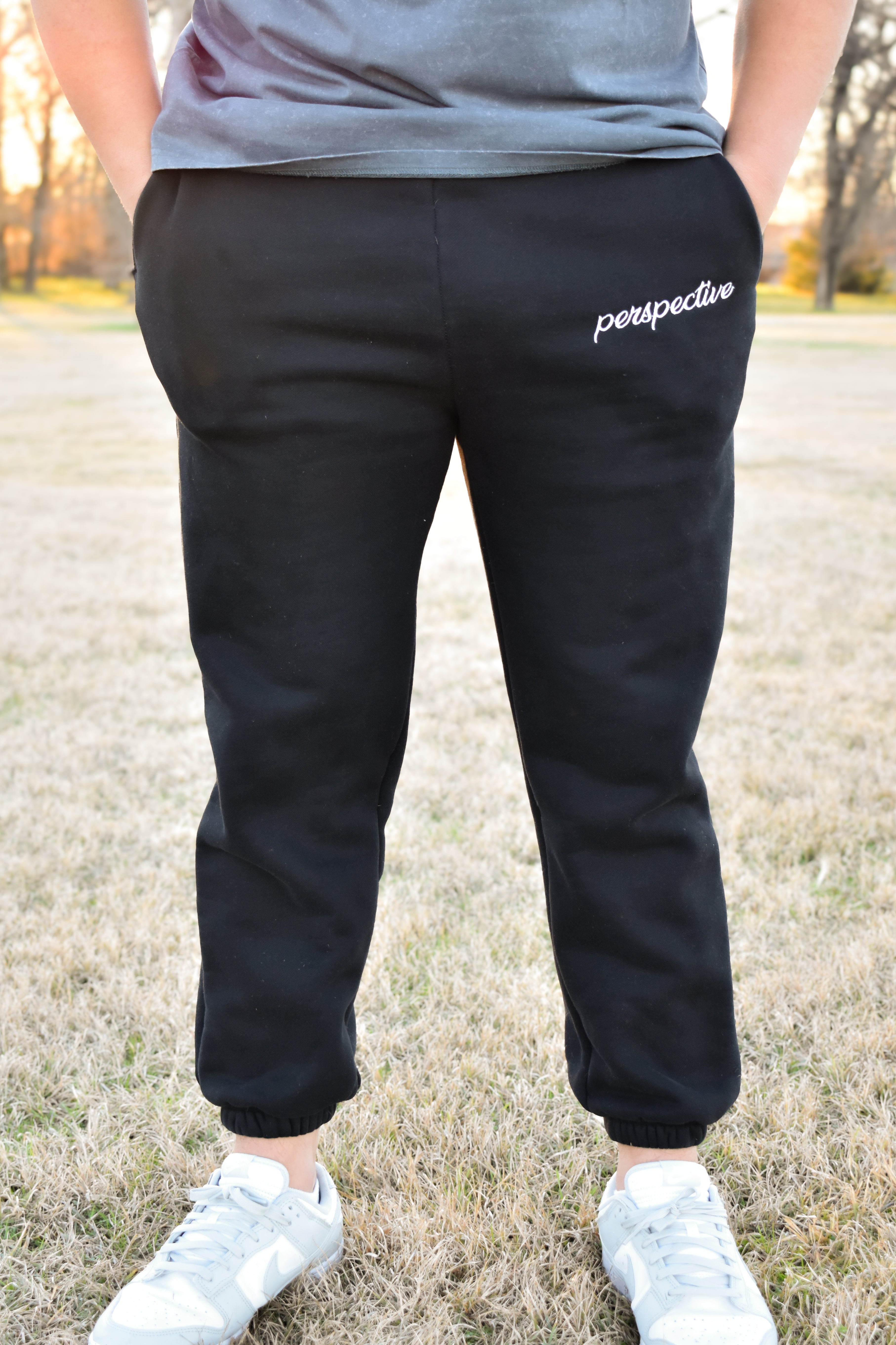 Perspective “he will return” Black Sweatpants