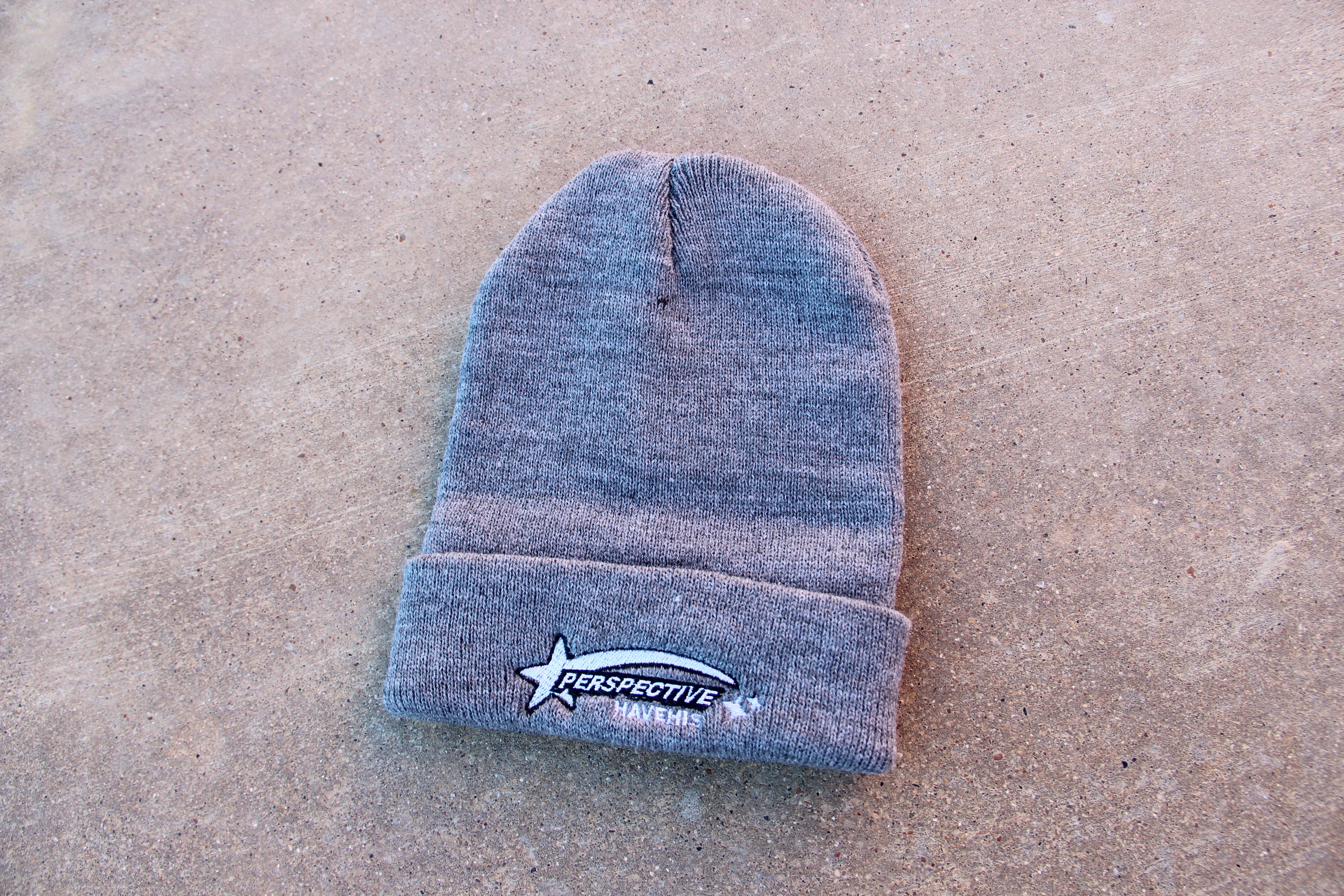 Perspective “have his” Gray Beanie
