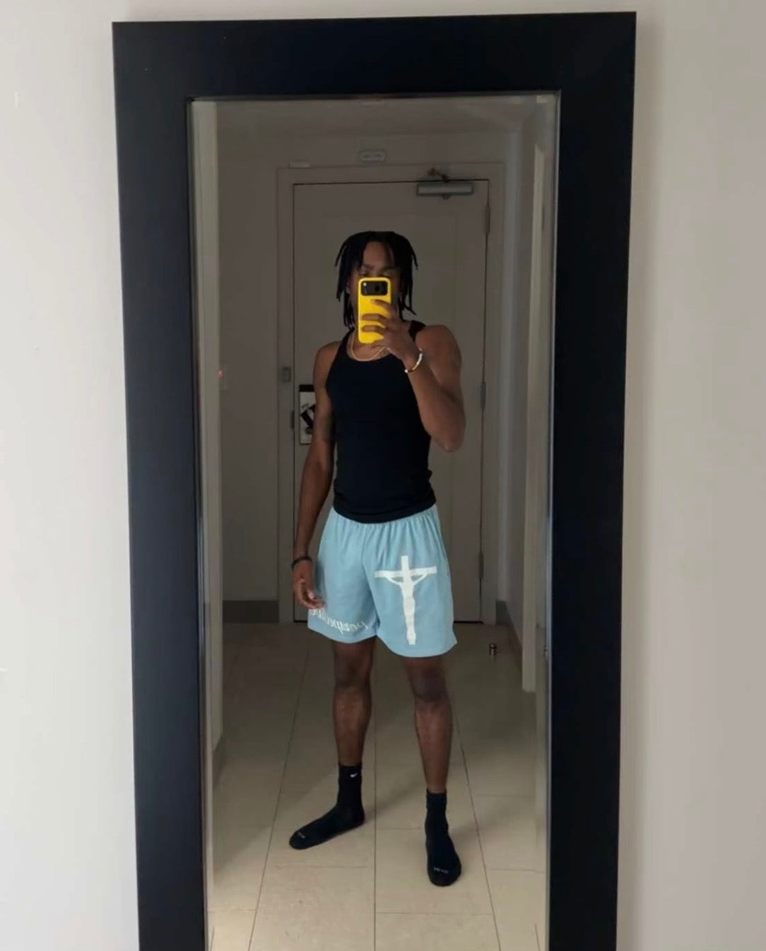 Perspective Baby Blue Shorts