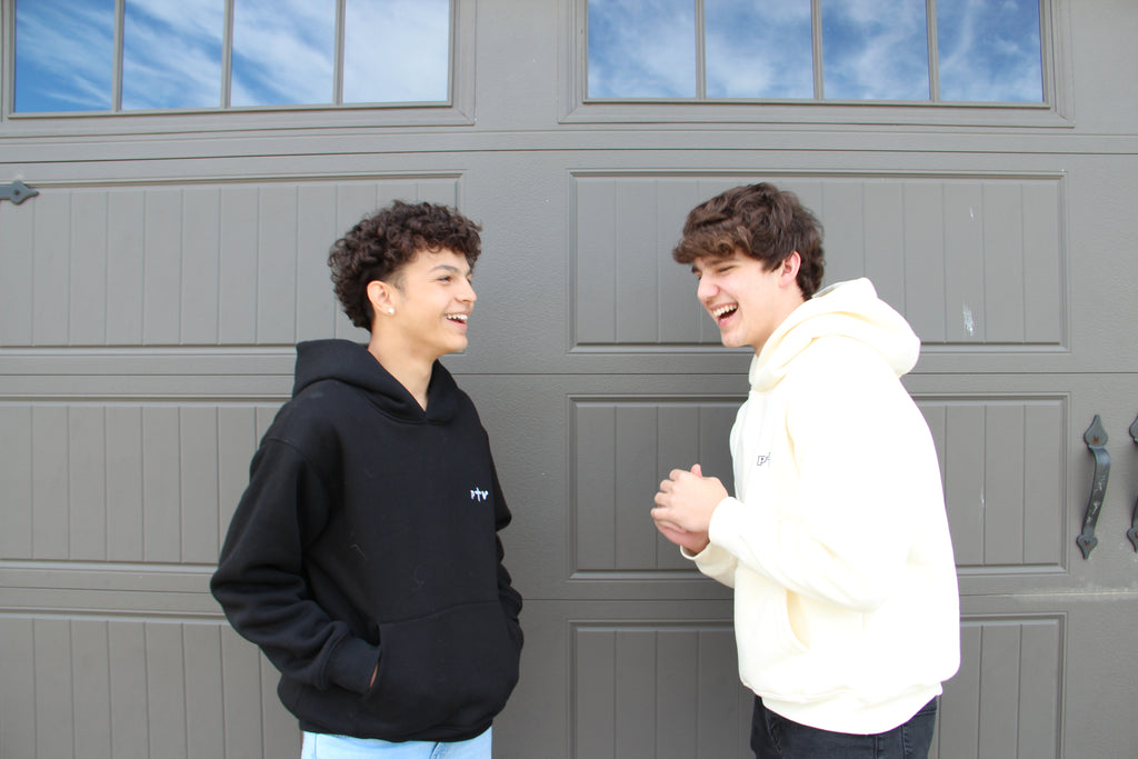 Perspective “logo” Cream Hoodie