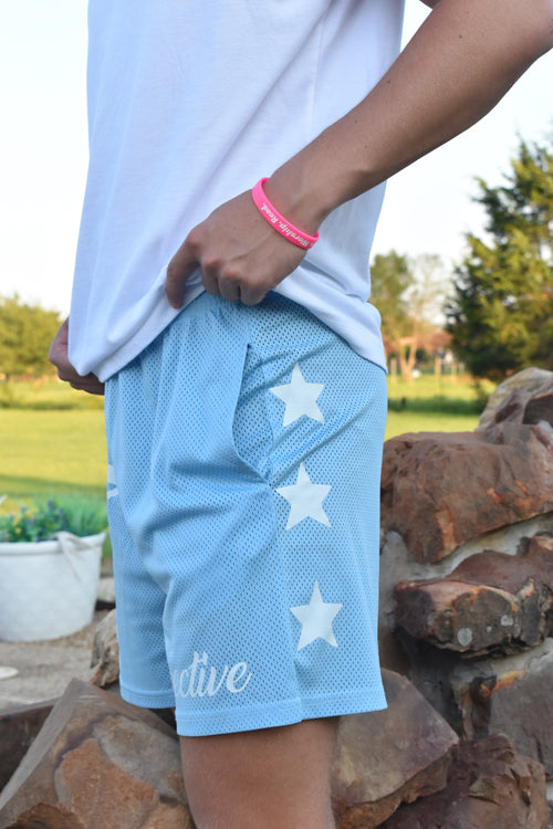 Perspective Baby Blue Shorts