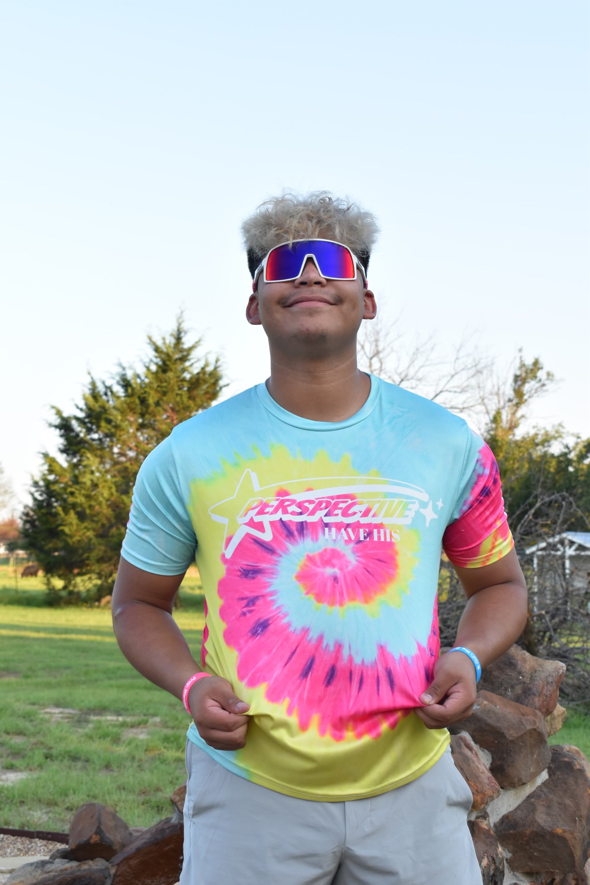 Perspective “have his” Multi-Color Tie-Dye Tee