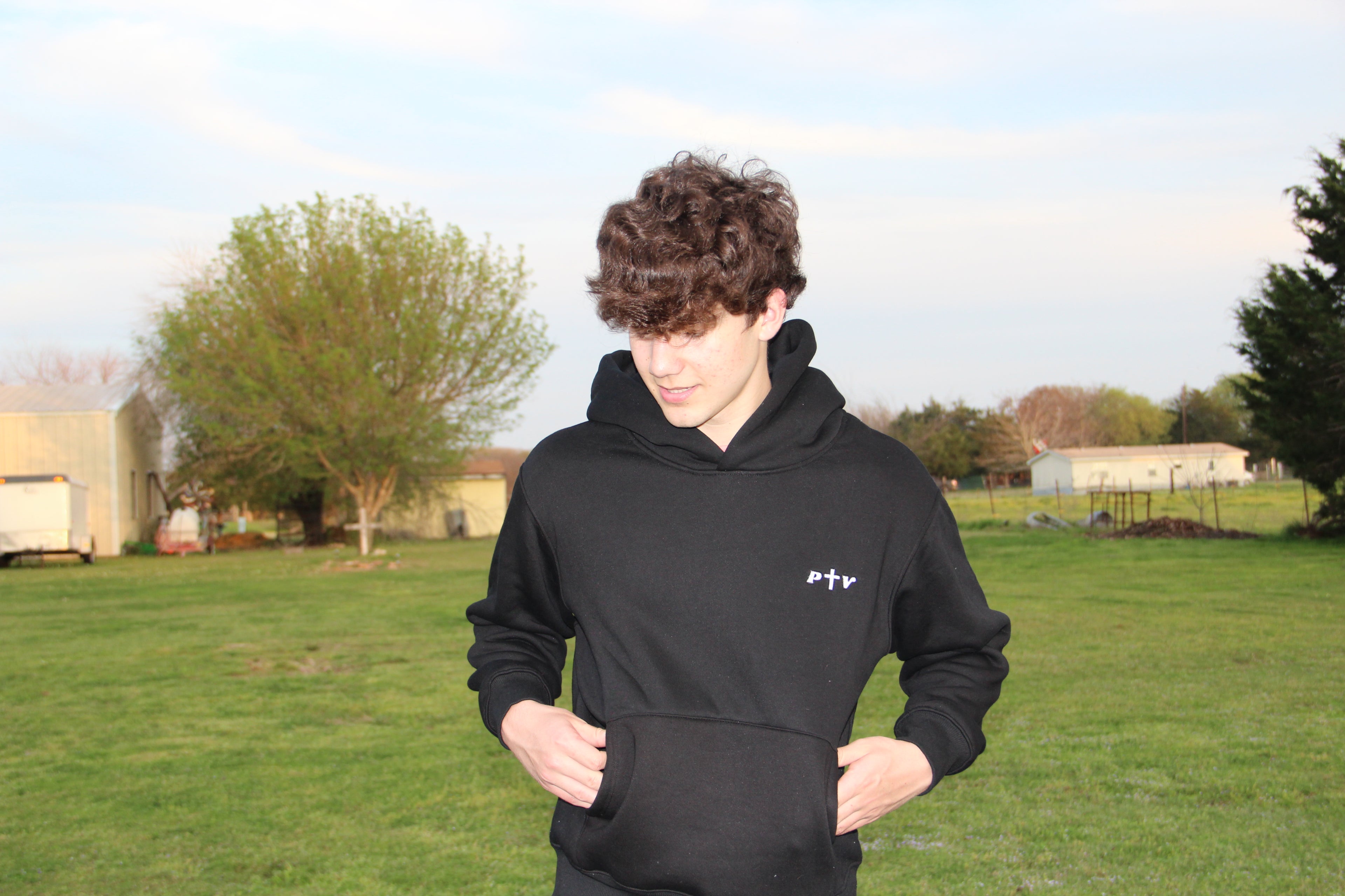 Perspective “logo” Black Hoodie