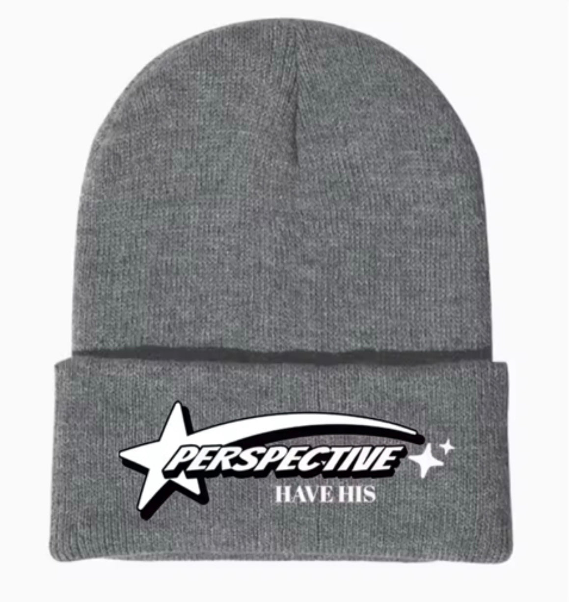 Perspective “have his” Gray Beanie