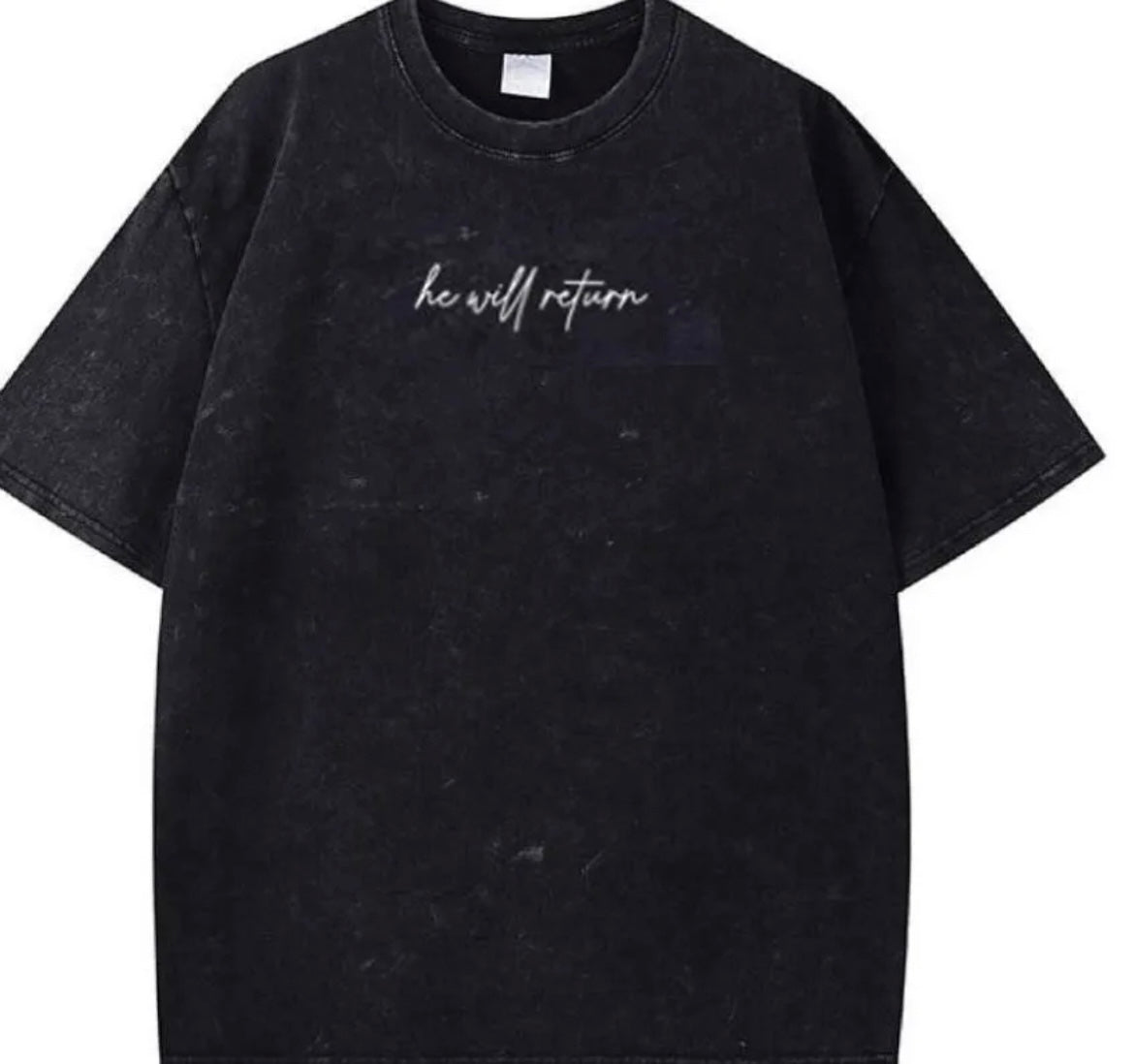 Perspective “he will return” Black Tee