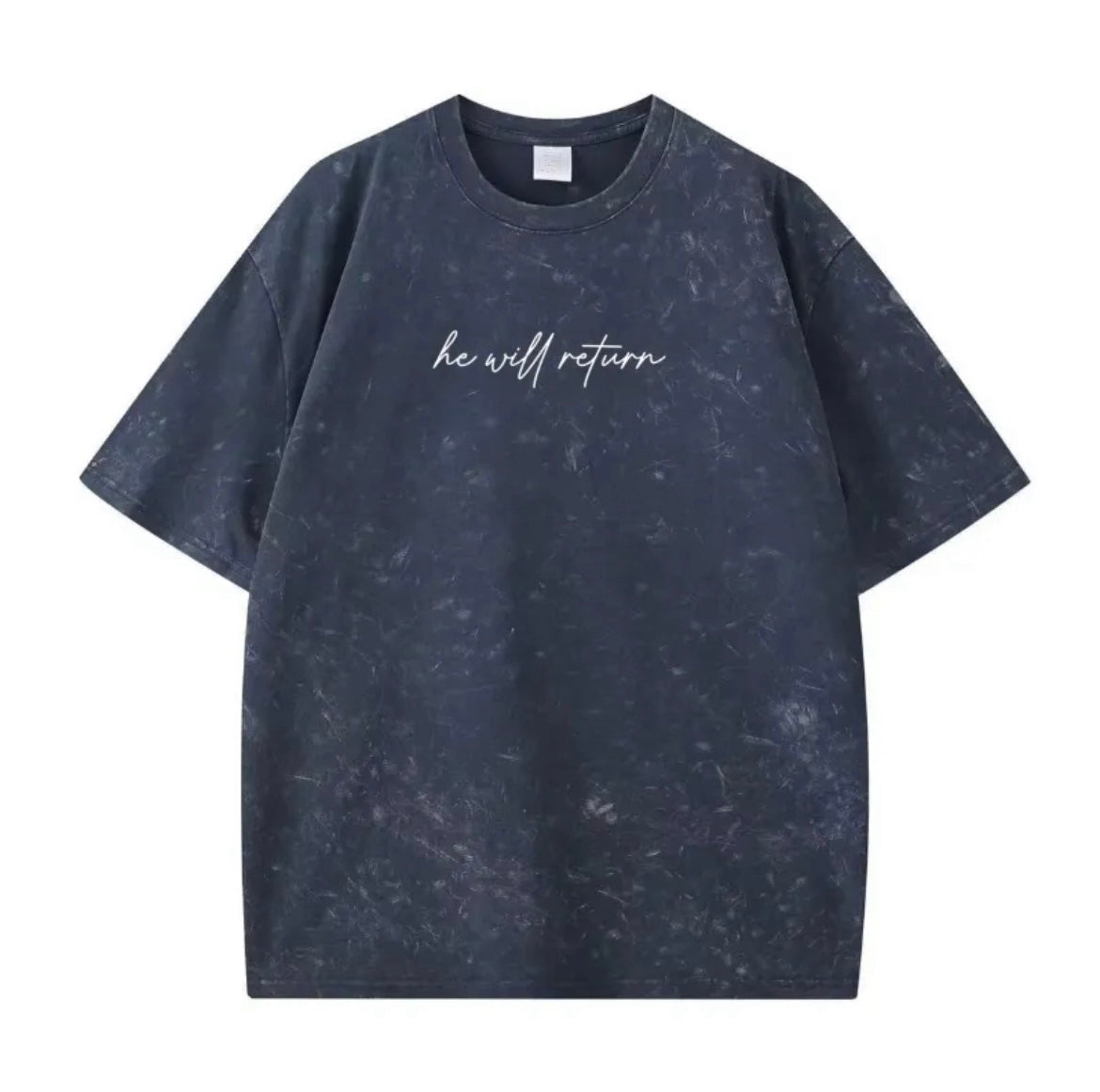 Perspective “he will return” Gray Tee