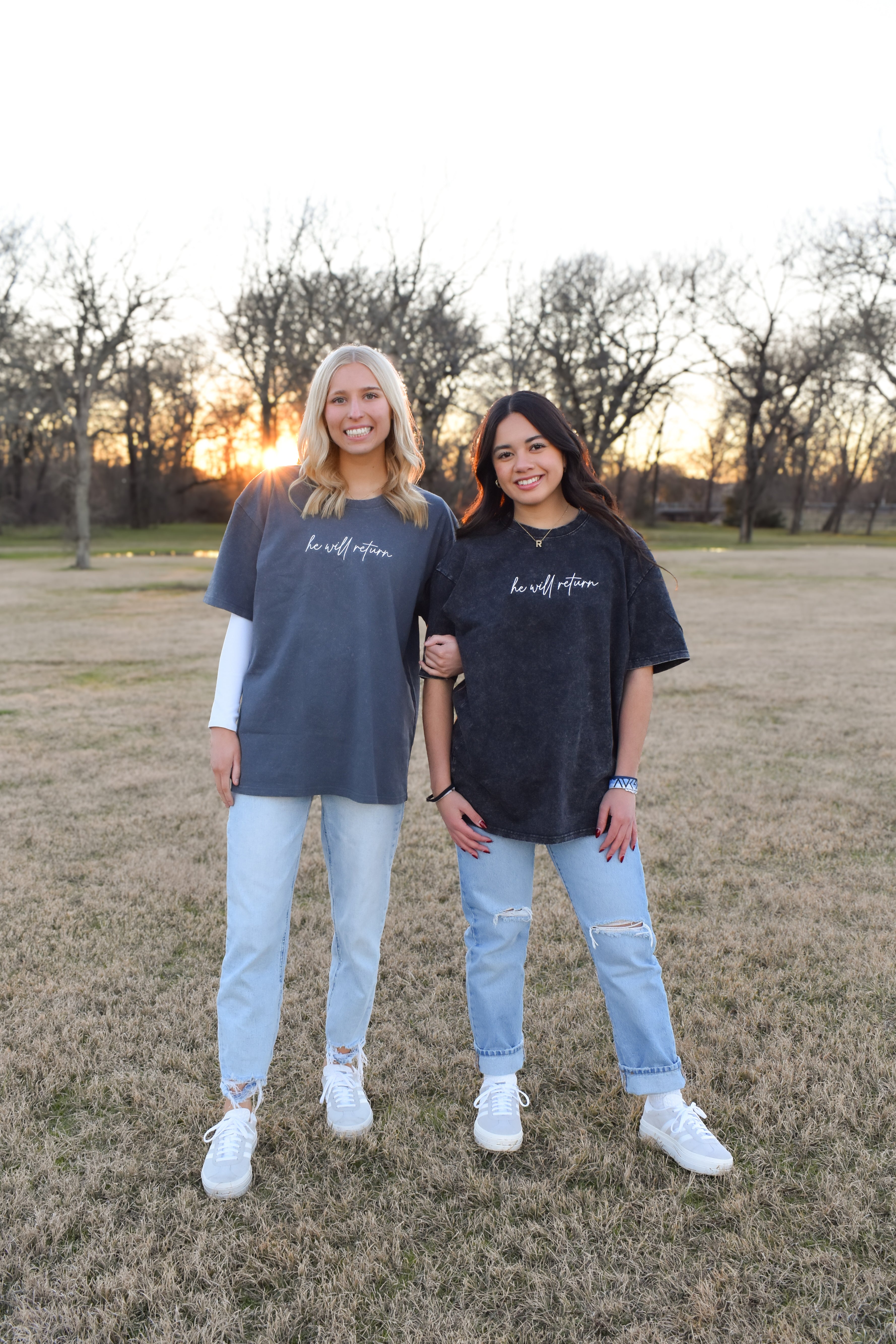 Perspective “he will return” Gray Tee